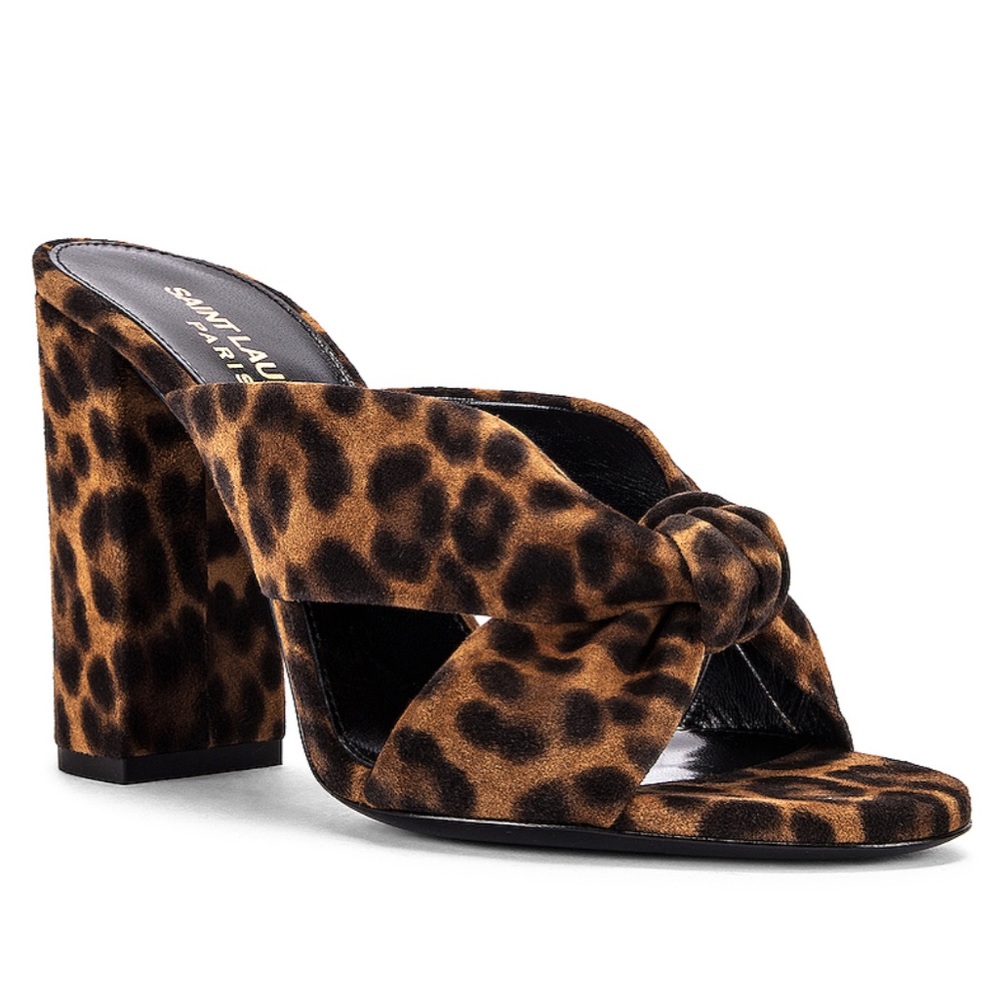 ❌SOLD❌ Saint Laurent Leopard Mules - Picture 1 of 8